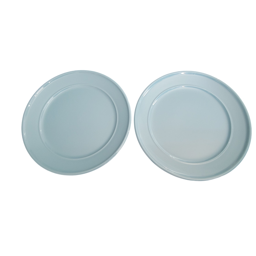 Amelia Topaz Teal Blue Dinner Plates MainStays Stoneware Set‎ of 2